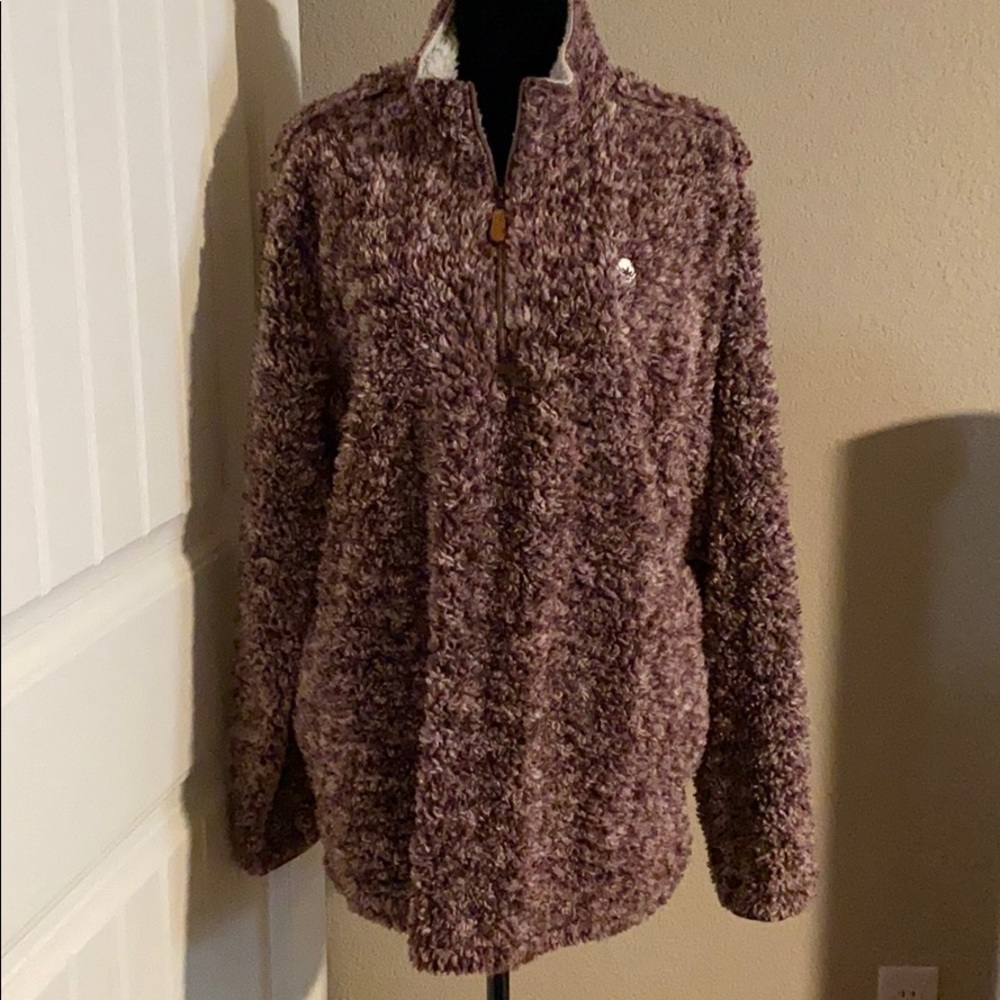 Southern shirt teddy bear pullover purple/white